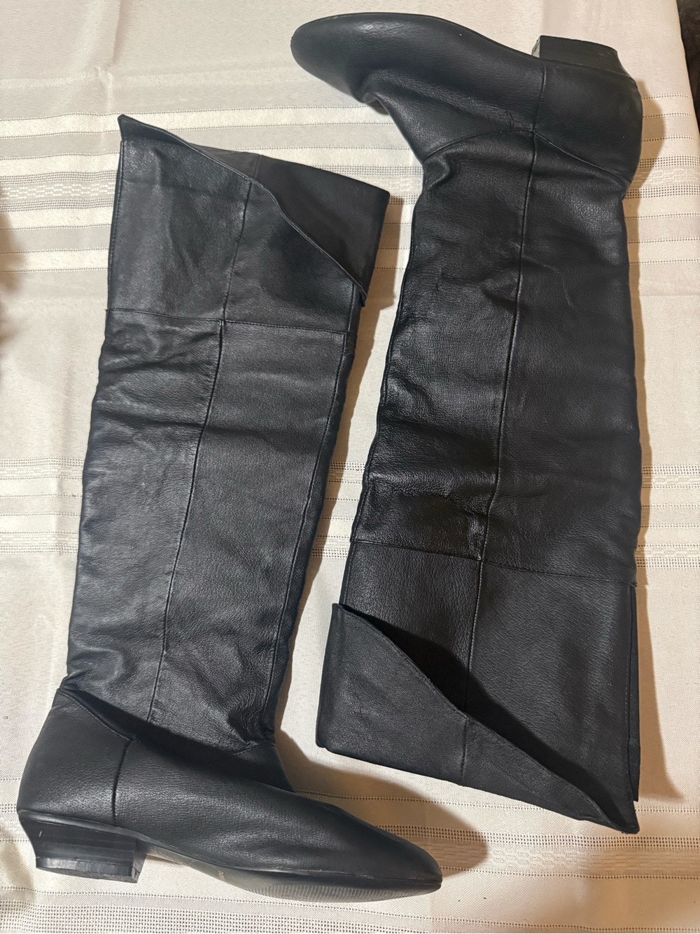 Chinese Laundry Black Over-the-Knee Leather Boots